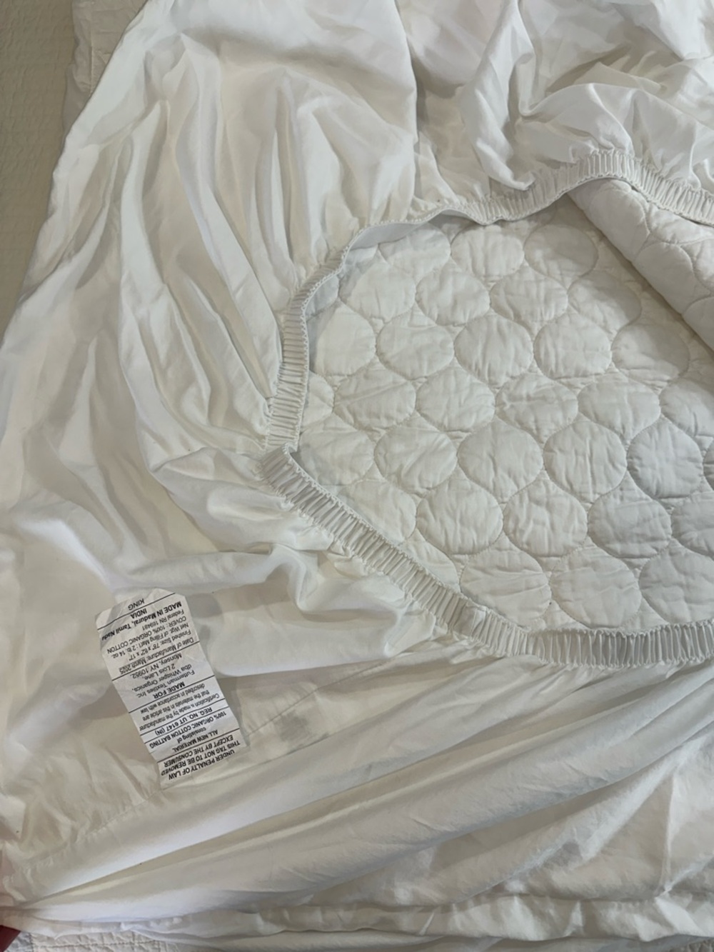 Whisper Organics King Mattress Pad Organic Cotton Quilted Protector Soft - Picture 8 of 8
